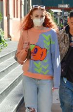 SOPHIE TURNER and Nick and Joe Jonas Out in New York 10/01/2021