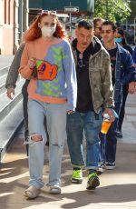 SOPHIE TURNER and Nick and Joe Jonas Out in New York 10/01/2021