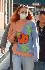 SOPHIE TURNER and Nick and Joe Jonas Out in New York 10/01/2021