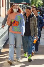 SOPHIE TURNER and Nick and Joe Jonas Out in New York 10/01/2021