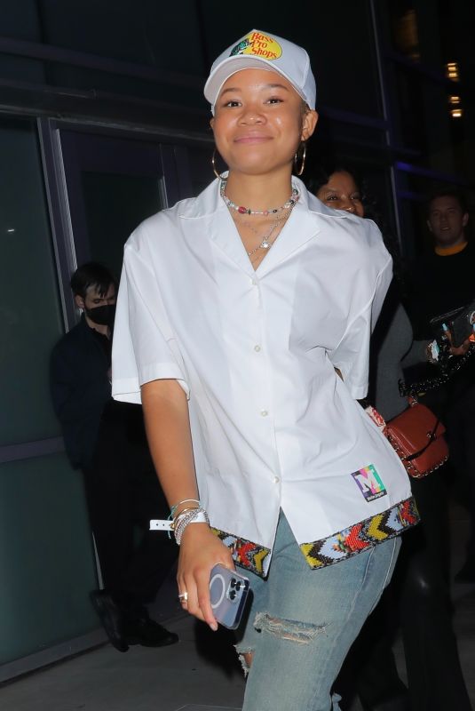 STORM REID Leaves Lakers vs Warriors Opening Game at Staples Center in Los Angeles 10/19/2021