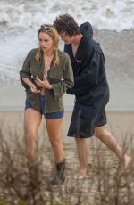 SUKI WATERHOUSE on the Set of Daisy Jones & The Six in Malibu 10/04/2001