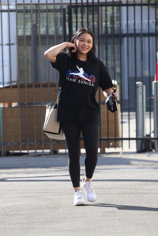 SUNISA LEE Arrives at DWTS Studio in Los Angeles 10/16/2021