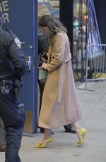 SUTTON FOSTER Arrives at Good Morning America Show in New York 10/12/2021