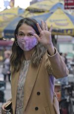 SUTTON FOSTER Arrives at Good Morning America Show in New York 10/12/2021