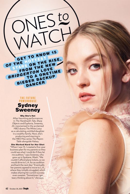 SYDNEY SWEENEY in People Magazine, October 2021
