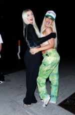 TANA MONGEAU and ASHLY SCHWAN at Boa Steakhouse in West Hollywood 10/22/2021