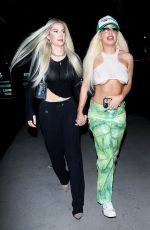 TANA MONGEAU and ASHLY SCHWAN at Boa Steakhouse in West Hollywood 10/22/2021