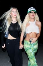 TANA MONGEAU and ASHLY SCHWAN at Boa Steakhouse in West Hollywood 10/22/2021