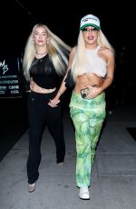 TANA MONGEAU and ASHLY SCHWAN at Boa Steakhouse in West Hollywood 10/22/2021