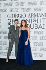 TAYLOR HILL at Giorgio Armani One Night Only Dubai Fashion Show Photocall at Armani Hotel Dubai 10/26/2021