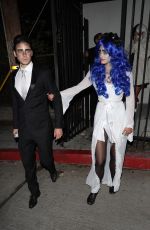 TAYLOR HILL Leaves Halloween Party in West Hollywood 10/30/2021