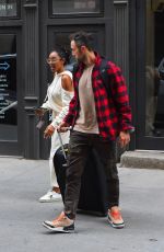 TAYSHIA ADAMS and Zac Clark Out in New York 10/17/2021