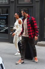 TAYSHIA ADAMS and Zac Clark Out in New York 10/17/2021