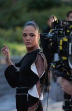 TESSA THOMPSON Celebrates Her Birthday on the Set of Westworld in New York 10/03/2021