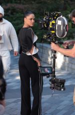TESSA THOMPSON Celebrates Her Birthday on the Set of Westworld in New York 10/03/2021