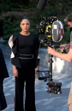 TESSA THOMPSON Celebrates Her Birthday on the Set of Westworld in New York 10/03/2021