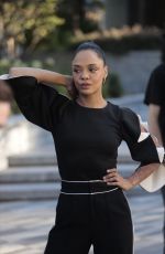 TESSA THOMPSON Celebrates Her Birthday on the Set of Westworld in New York 10/03/2021