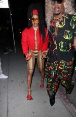 TEYANA TAYLOR Arrives at Cardi B’s 29th Birthday Party in Los Angeles 10/11/2021