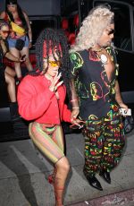 TEYANA TAYLOR Arrives at Cardi B’s 29th Birthday Party in Los Angeles 10/11/2021