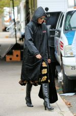 TILDA SWINTON on the Set of Her New Indie Movie Untitled Julio Torres Project in Brooklyn 10/27/2021