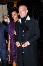 TINA KUNAKEY and Vincent Cassel at Vogue Paris 100th Anniversary at Paris Fashion Week 10/01/2021