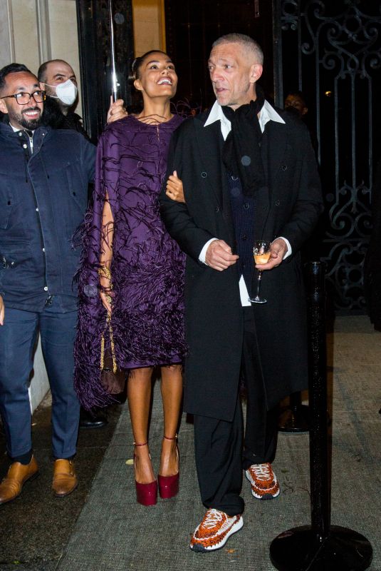 TINA KUNAKEY and Vincent Cassel at Vogue Paris 100th Anniversary at Paris Fashion Week 10/01/2021