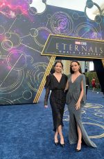 VANESSA and VERONICA MERRELL at Eternals Premiere in Hollywood 10/18/2021