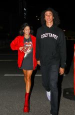 VANESSA HUDGENS and Cole Tucker Arrives at The Rolling Stones Concert in Los Angeles 10/14/2021