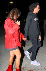VANESSA HUDGENS and Cole Tucker Arrives at The Rolling Stones Concert in Los Angeles 10/14/2021