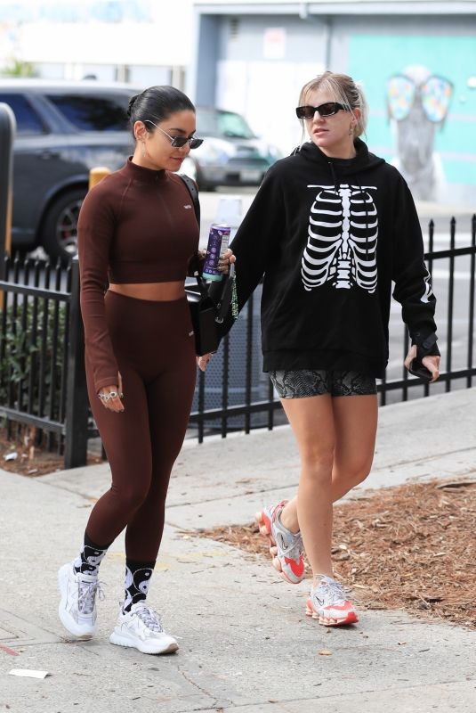VANESSA HUDGENS and GG MAGREE at Dogpound Gym in Los Angeles 10/11/2021