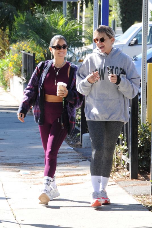 VANESSA HUDGENS and GG MAGREE at Dogpound Gym in Los Angeles 10/12/2021