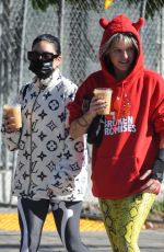 VANESSA HUDGENS and GG NAGREE Out for Coffee in West Hollywood 10/26/2021