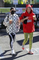 VANESSA HUDGENS and GG NAGREE Out for Coffee in West Hollywood 10/26/2021