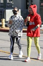 VANESSA HUDGENS and GG NAGREE Out for Coffee in West Hollywood 10/26/2021