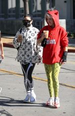 VANESSA HUDGENS and GG NAGREE Out for Coffee in West Hollywood 10/26/2021