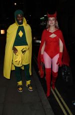 VICTORIA CLAY Arrives at Halloween Party at Isabel in London 10/29/2021