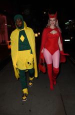 VICTORIA CLAY Arrives at Halloween Party at Isabel in London 10/29/2021