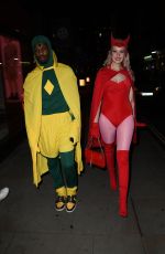 VICTORIA CLAY Arrives at Halloween Party at Isabel in London 10/29/2021