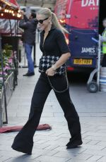 VOGUE WILLIAMS in a Black Jumpsuit at Heart Radio in London 10/28/2021