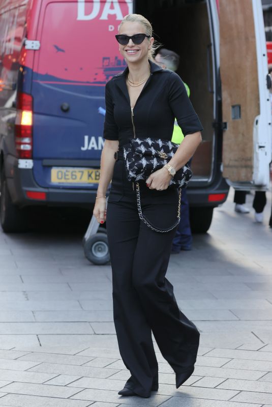 VOGUE WILLIAMS in a Black Jumpsuit at Heart Radio in London 10/28/2021
