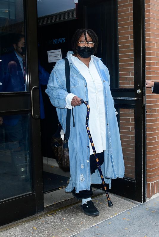 WHOOPI GOLDBERG Leaves The View in New York 10/25/2021