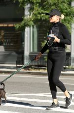 YOLANDA HADID Out with Dua Lipa
