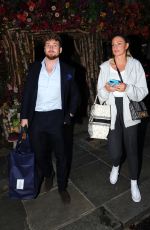 ZARA MCDERMOTT Leaves Ivy Chelsea Garden in London 10/28/2021