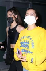 ADDISON RAE and TATE MCRAE Heading to Lakers Game at Staples Center in Los Angeles 11/08/2021