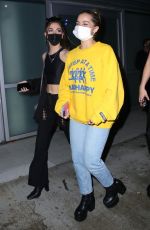 ADDISON RAE and TATE MCRAE Heading to Lakers Game at Staples Center in Los Angeles 11/08/2021