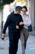 ALESSANDRA AMBROSIO and Richard Lee Out Kissing in Brentwood 11/17/2021