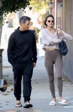 ALESSANDRA AMBROSIO and Richard Lee Out Kissing in Brentwood 11/17/2021