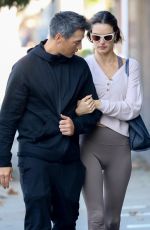 ALESSANDRA AMBROSIO and Richard Lee Out Kissing in Brentwood 11/17/2021