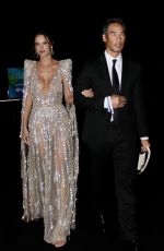 ALESSANDRA AMBROSIO Arrives at amfAR Gala in West Hollywood 11/04/2021